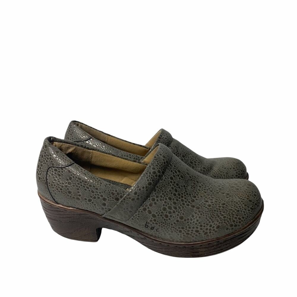 BOC Women Silver Grey Slip On Pump Clogs Size 9M